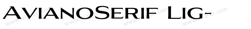 AvianoSerif Lig字体转换